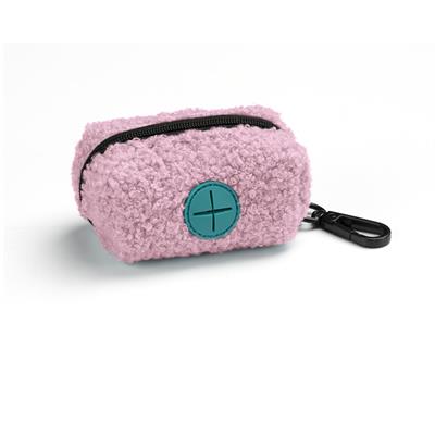 Dispenser Porta Sacchetti Tessuto Teddy Rosa
