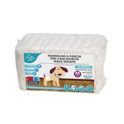 Leo Pet Pannolini a Fascia per Cani Maschi Taglia M 7-16 kg 12 pz