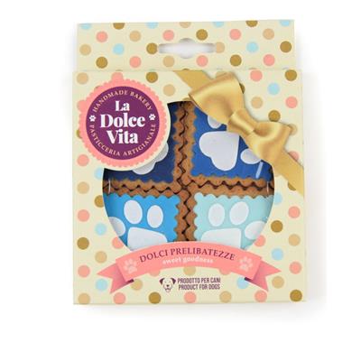 Biscotti a Forma di Zampette 4 Pezzi Blu