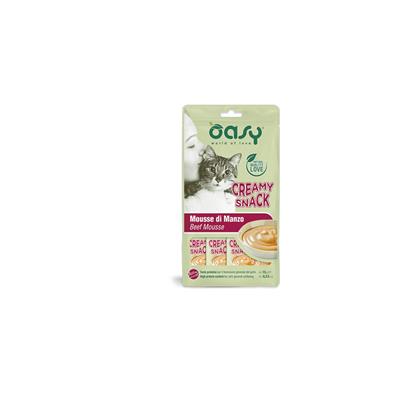 Oasy Creamy Snack Gatto Manzo 4 x 15 g