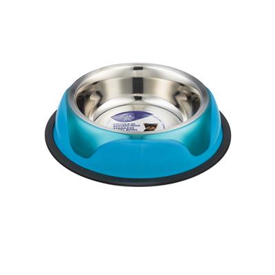 Ciotola Antiscivolo in Acciaio Inox Onda 220 ml Blu