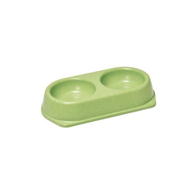 Ciotola Doppia in Bamboo 22,5x11,3x4,5 cm 180 ml Verde
