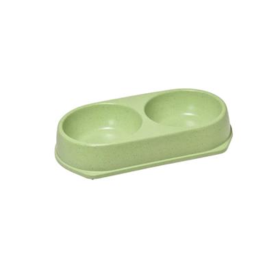 Ciotola Doppia in Bamboo 30,5x16x5,5 cm 450 ml Verde
