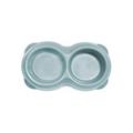 Ciotola Doppia in Bamboo 22,5x11x5,5 cm 250 ml Celeste
