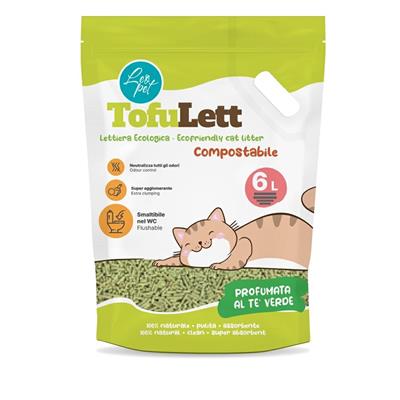 Lettiera Tofu Tè Verde 6l