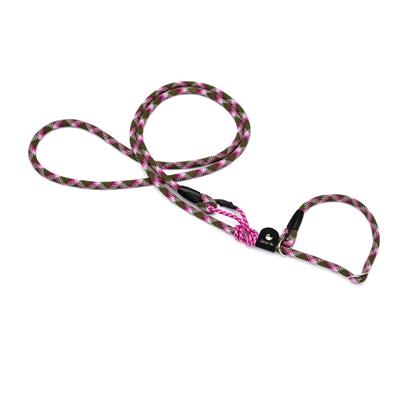 Guinzaglio Strangolo conCorda Regolabile Fucsia/Verde 100/170xØ1,0cm