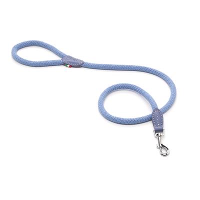 Guinzaglio Strangolo in Corda con Fermo 130xØ1,2 cm Celeste
