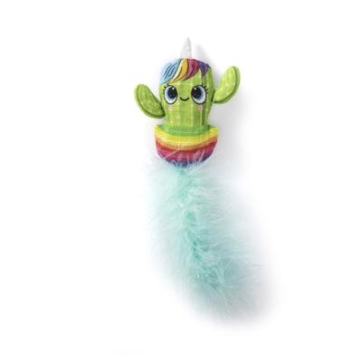 Gioco per Gatti Unicorno in Tessuto con Erba Gatta 20x8 cm