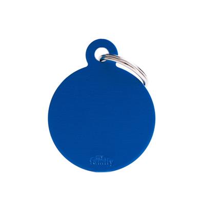 Medaglietta Basic Cerchio Grande 3,2x3,9 cm Alluminio Blu