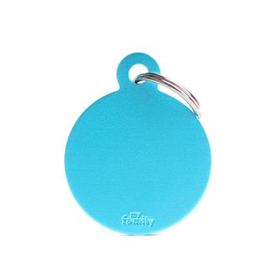 Medaglietta Basic Cerchio Grande 3,2x3,9 cm Alluminio Celeste