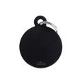 Medaglietta Basic Cerchio Grande 3,2x3,9 cm Alluminio Nero