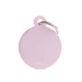 Medaglietta Basic Cerchio Grande 3,2x3,9 cm Alluminio Rosa