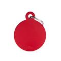 Medaglietta Basic Cerchio Grande 3,2x3,9 cm Alluminio Rosso