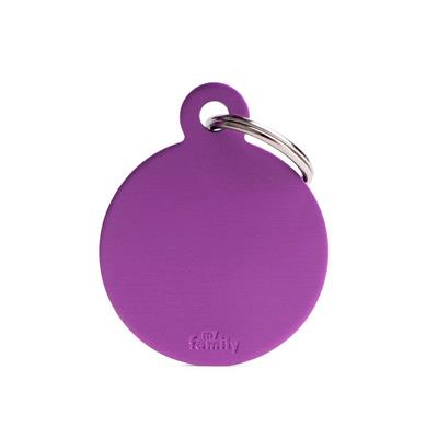 Medaglietta Basic Cerchio Grande 3,2x3,9 cm Alluminio Viola