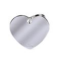 Medaglietta Basic Cuore Grande 3,7x3,2 cm Ottone Cromato
