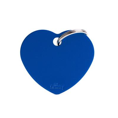 Medaglietta Basic Cuore Grande 3,7x3,2 cm Alluminio Blu