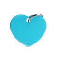 Medaglietta Basic Cuore Grande 3,7x3,2 cm Alluminio Celeste