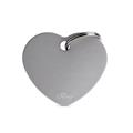 Medaglietta Basic Cuore Grande 3,7x3,2 cm Alluminio Grigio