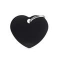 Medaglietta Basic Cuore Grande 3,7x3,2 cm Allumino Nero