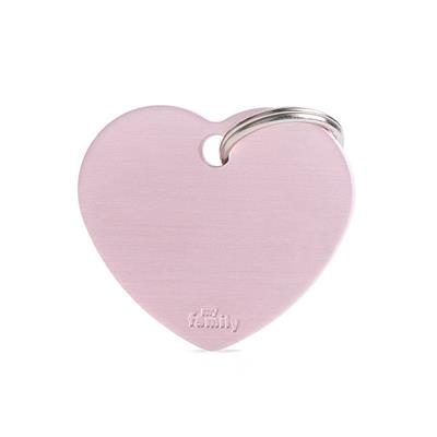 Medaglietta Basic Cuore Grande 3,7x3,2 cm Alluminio Rosa