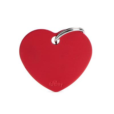 Medaglietta Basic Cuore Grande 3,7x3,2 cm Alluminio Rosso