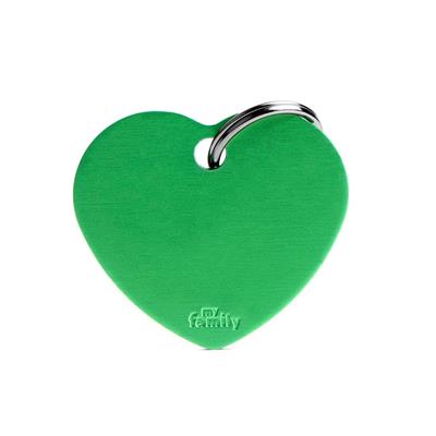 Medaglietta Basic Cuore Grande 3,7x3,2 cm Alluminio Verde