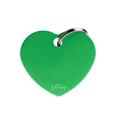 Medaglietta Basic Cuore Grande 3,7x3,2 cm Alluminio Verde