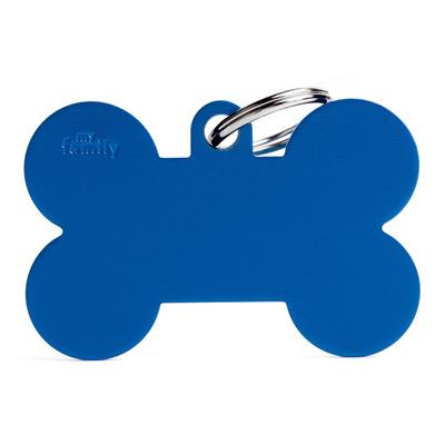 Medaglietta Basic Osso XL 4,8x3,1cm Alluminio Blu