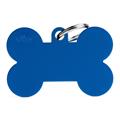 Medaglietta Basic Osso XL 4,8x3,1cm Alluminio Blu