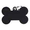 Medaglietta Basic Osso XL 4,8x3,1cm Alluminio Nero