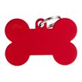 Medaglietta Basic Osso XL 4,8x3,1cm Alluminio Rosso