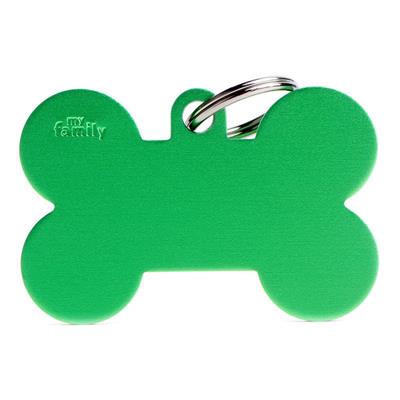 Medaglietta Basic Osso XL 4,8x3,1cm Alluminio Verde