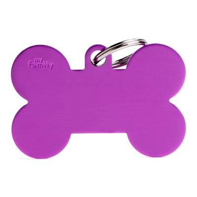 Medaglietta Basic Osso XL 4,8x3,1cm Alluminio Viola
