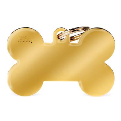 Medaglietta Basic Osso XL 4,8x3,1cm Ottone Dorato