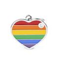 Medaglietta Rainbow Cuore Grande 3,7x3,6 cm