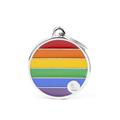 Medaglietta Rainbow Cerchio Grande 3,2x3,7 cm
