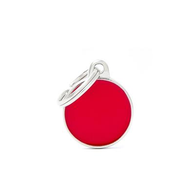Medaglietta Basic Handmade Cerchio Piccolo Rosso 2,1x2,6 cm