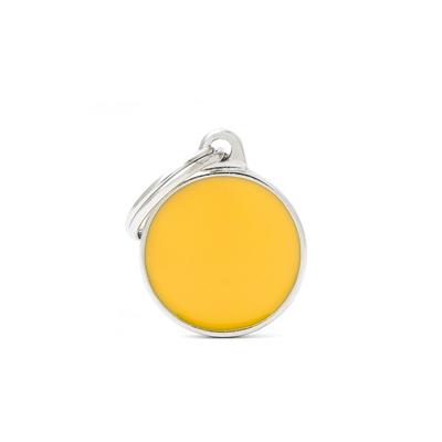 Medaglietta Basic Handmade Cerchio Piccolo Giallo 2,1x2,6 cm