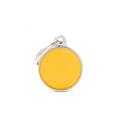 Medaglietta Basic Handmade Cerchio Piccolo Giallo 2,1x2,6 cm