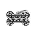 Medaglietta Bronx Osso Pneumatico Argento 3,8x2,4 cm