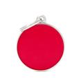 Medaglietta Basic Handmade Cerchio Grande Rosso 3,2x3,7 cm