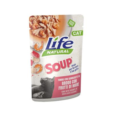Life Cat Natural Soup Tonno con Gamberetti 60 g