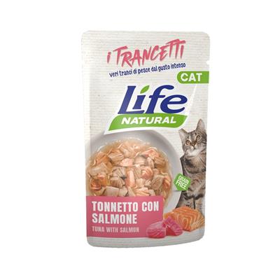 Life Cat Natural Trancetti Tonnetto con Salmone 55 g