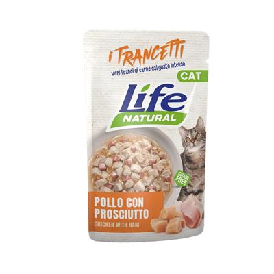 Life Cat Natural Trancetti Pollo con Prosciutto 55 g