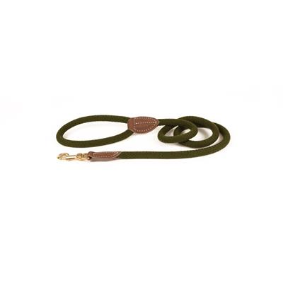 Guinzaglio Olivia in Corda Con Accessori in Ottone Verde