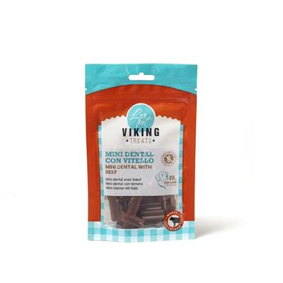 Viking Treats Snack Cane Mini Dental con Vitello 80 g