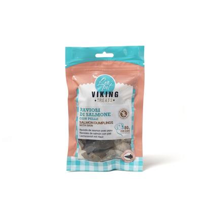 Viking Treats Snack Cane Ravioli di Salmone con Pelle 80 g