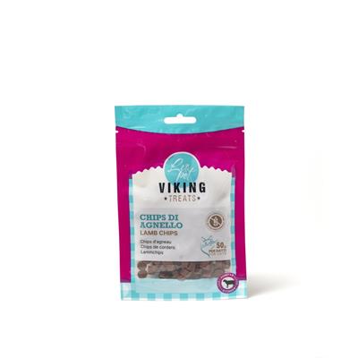 Viking Treats Snack Gatto Chips di Agnello 50 g