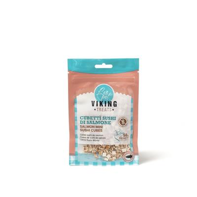 Viking Treats Snack Gatto Cubetti Sushi di Salmone 50 g