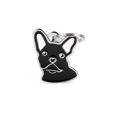 Medaglietta Friend Bulldog Francese Nero